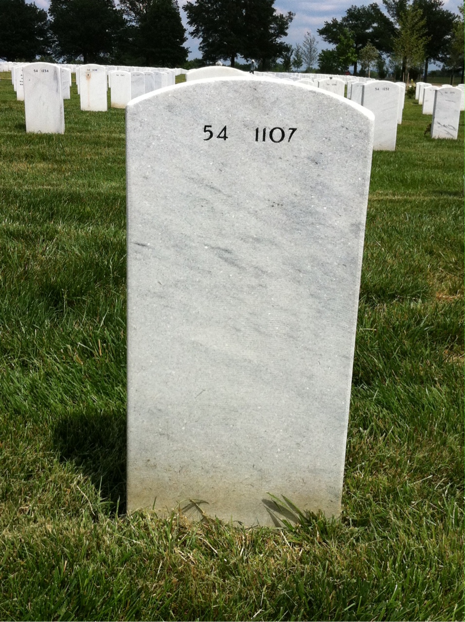 Back of headstone — Michael Dziekan