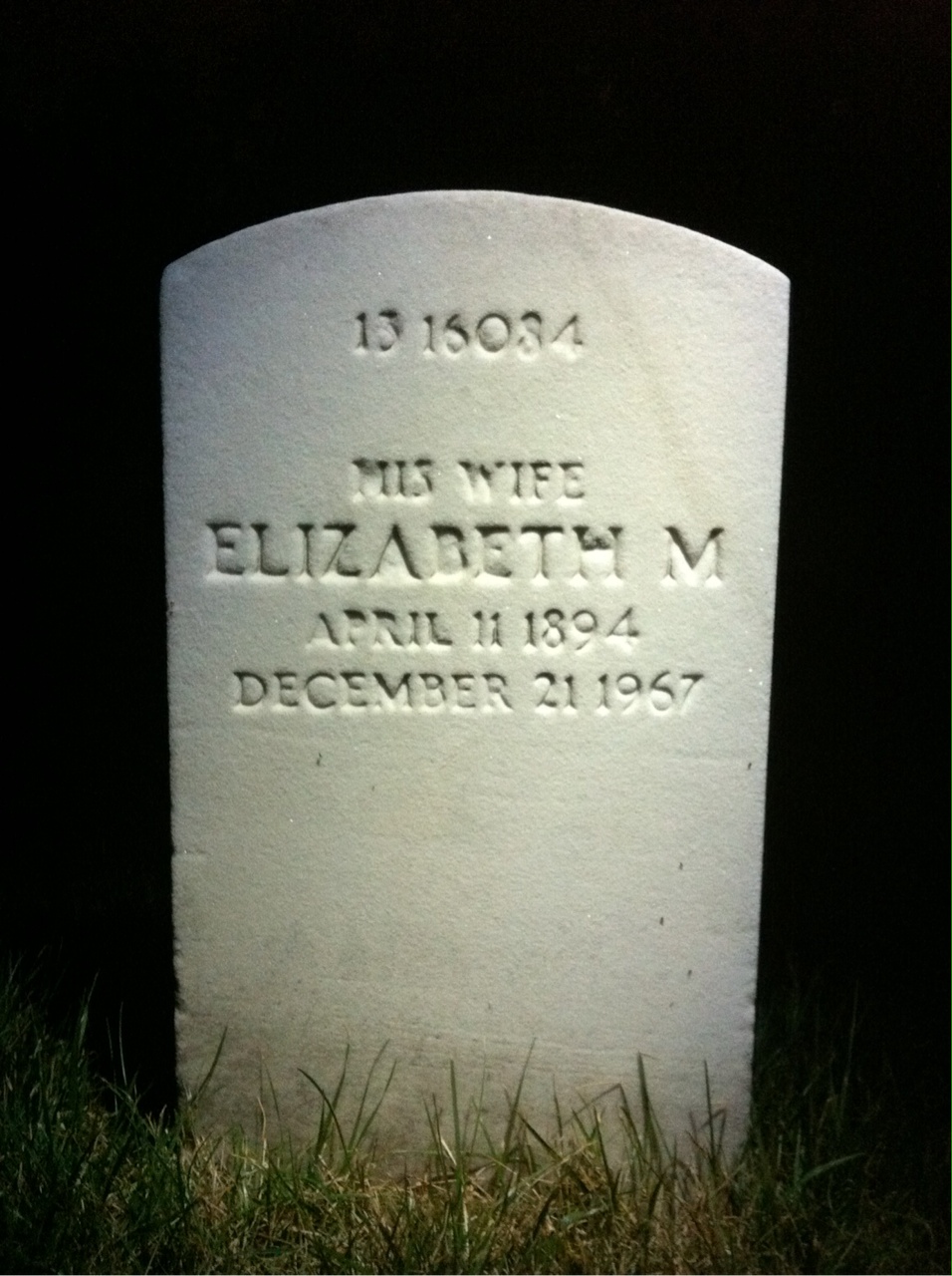 Back of headstone — William Ross