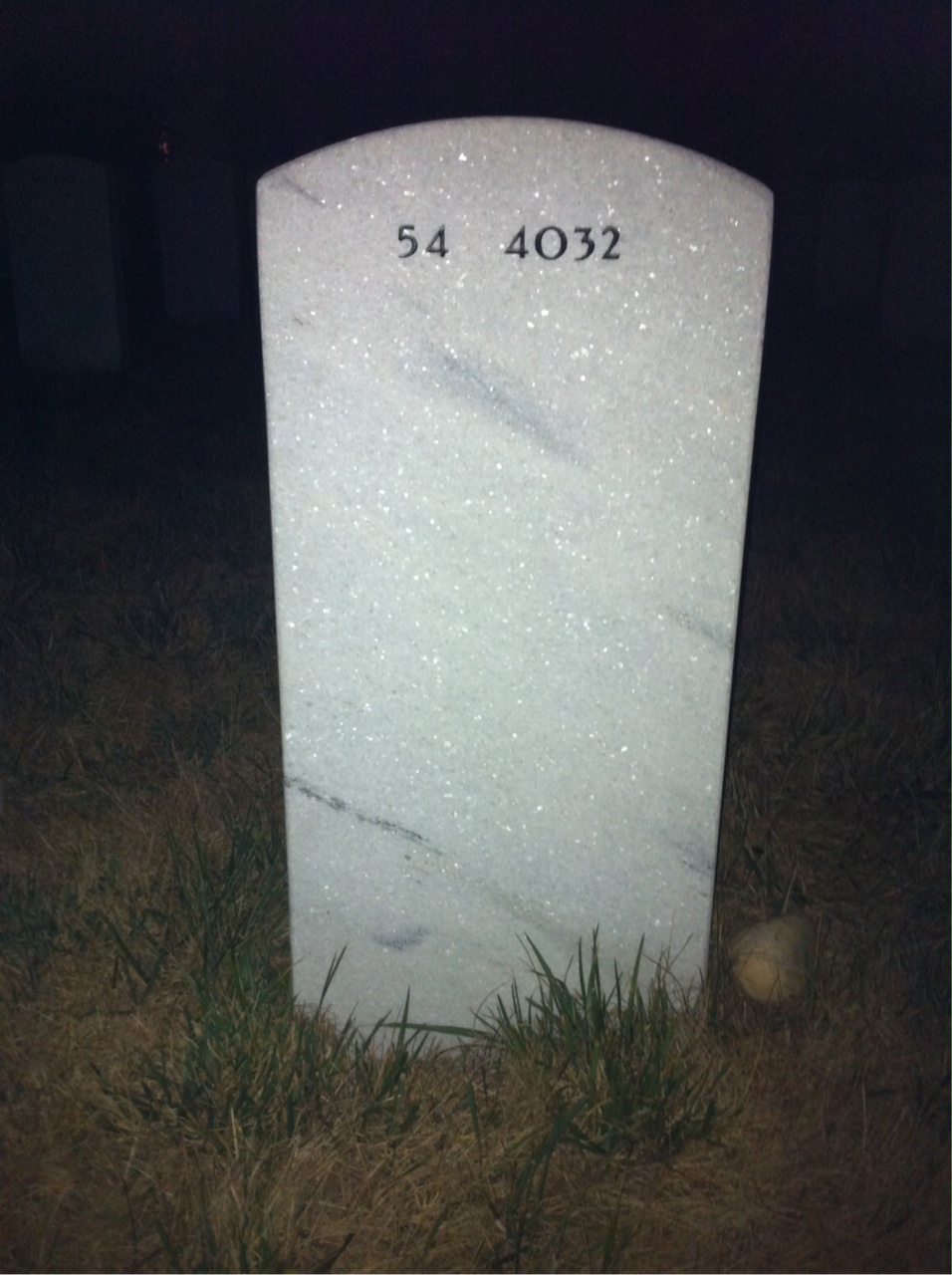 Back of headstone — Cecil Dukes