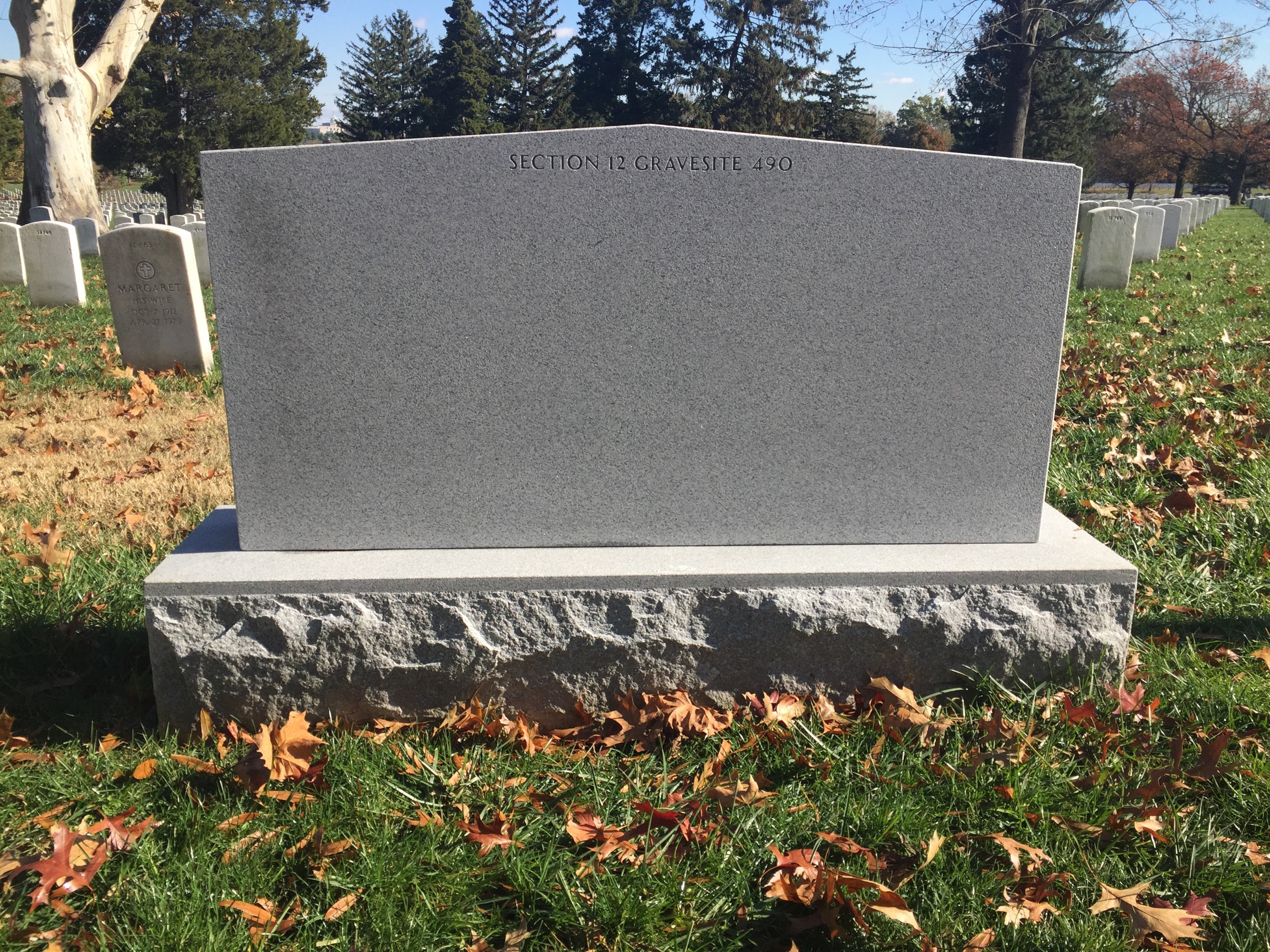 Back of headstone — Zemria Sizemore