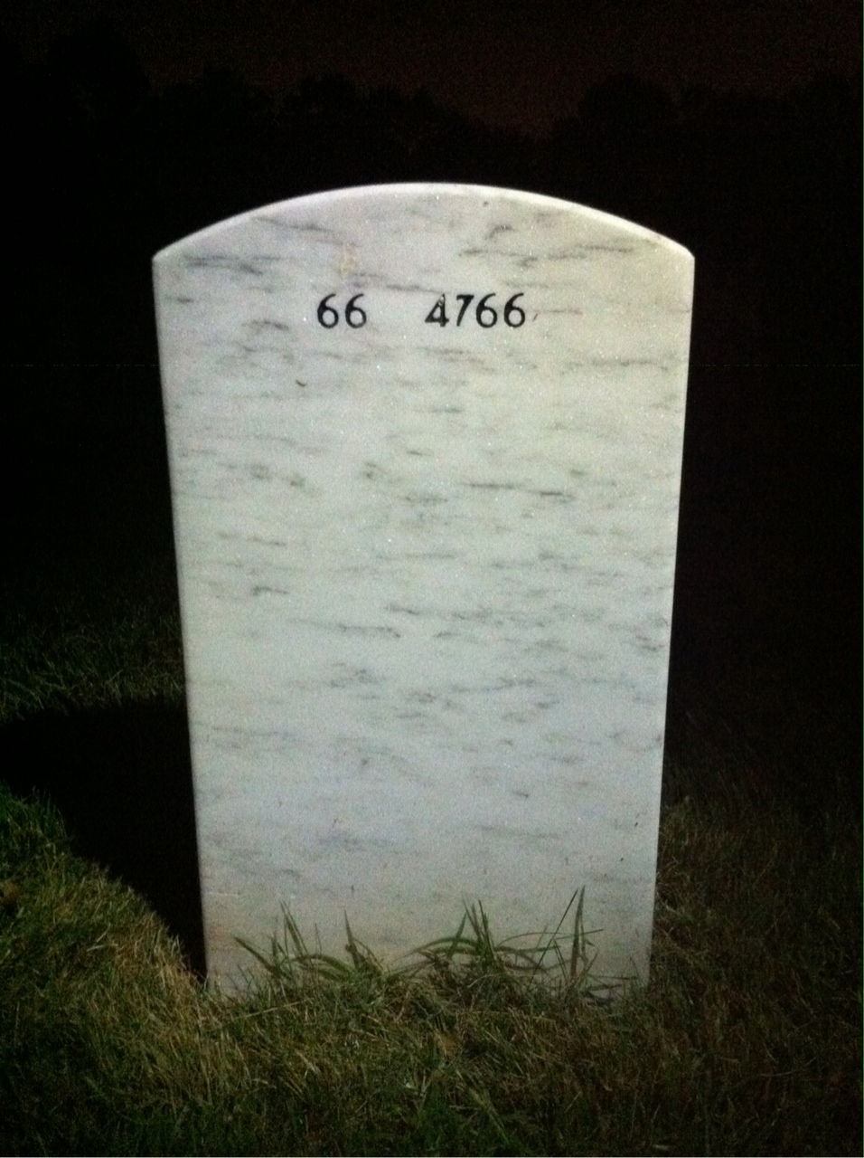 Back of headstone — Carlson Legrand
