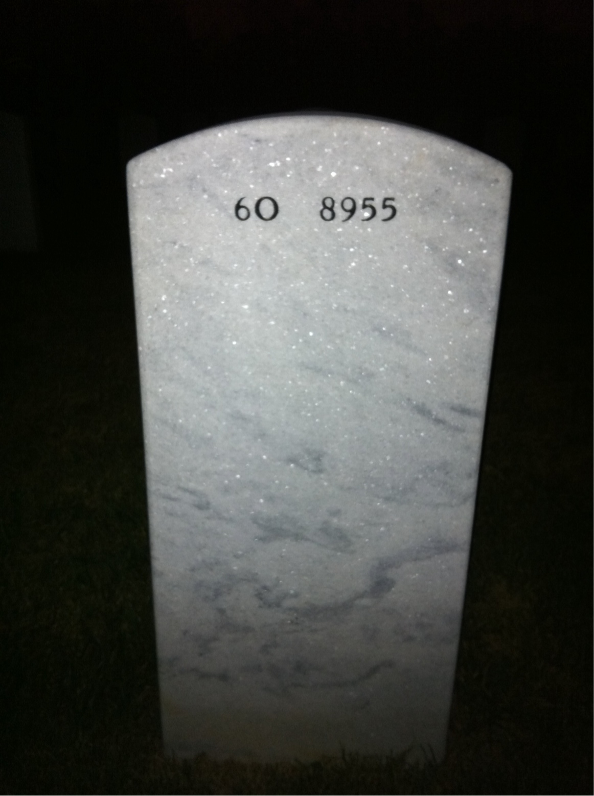 Back of headstone — Christopher Coffland