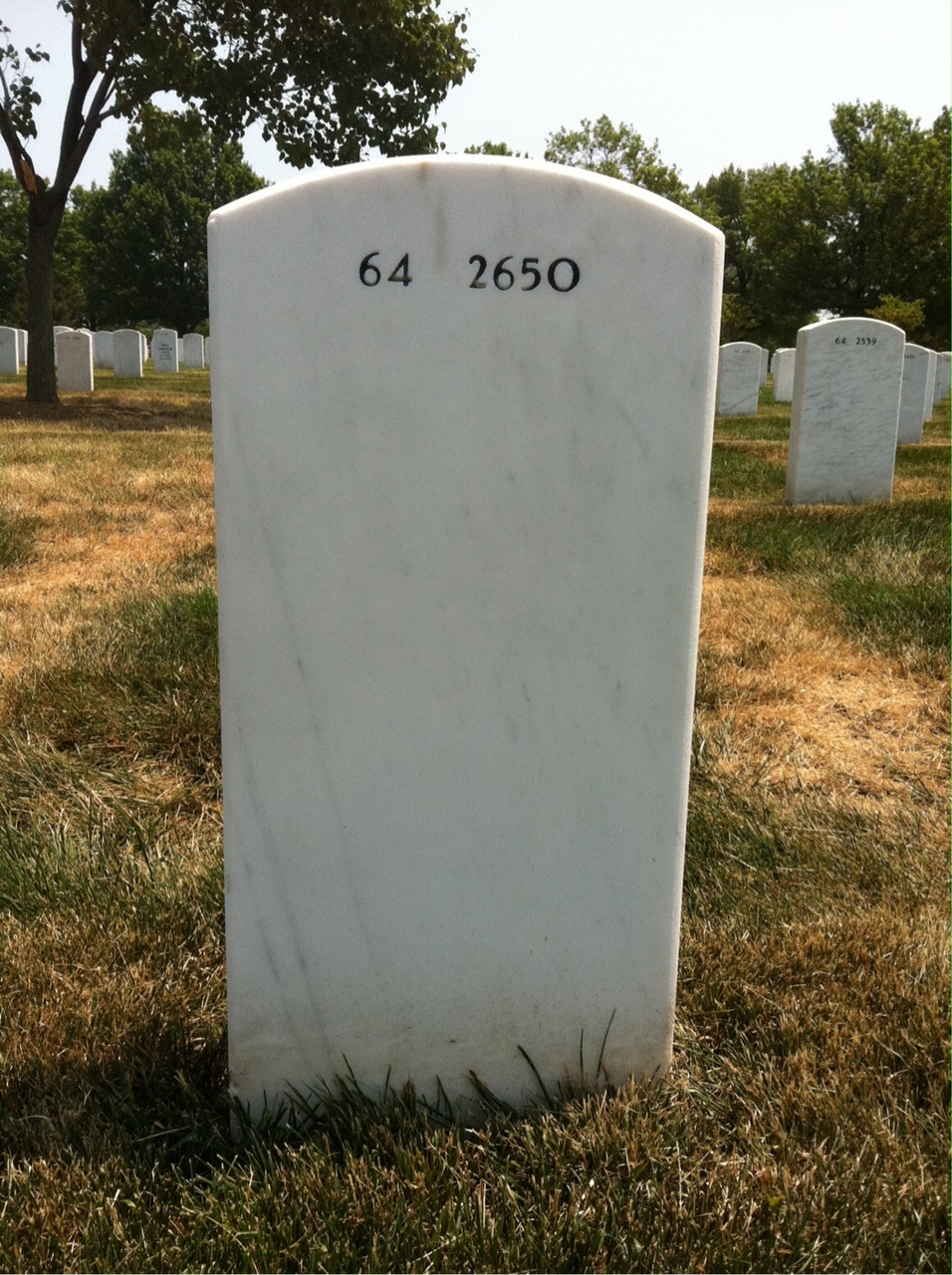 Back of headstone — Gerald Erickson