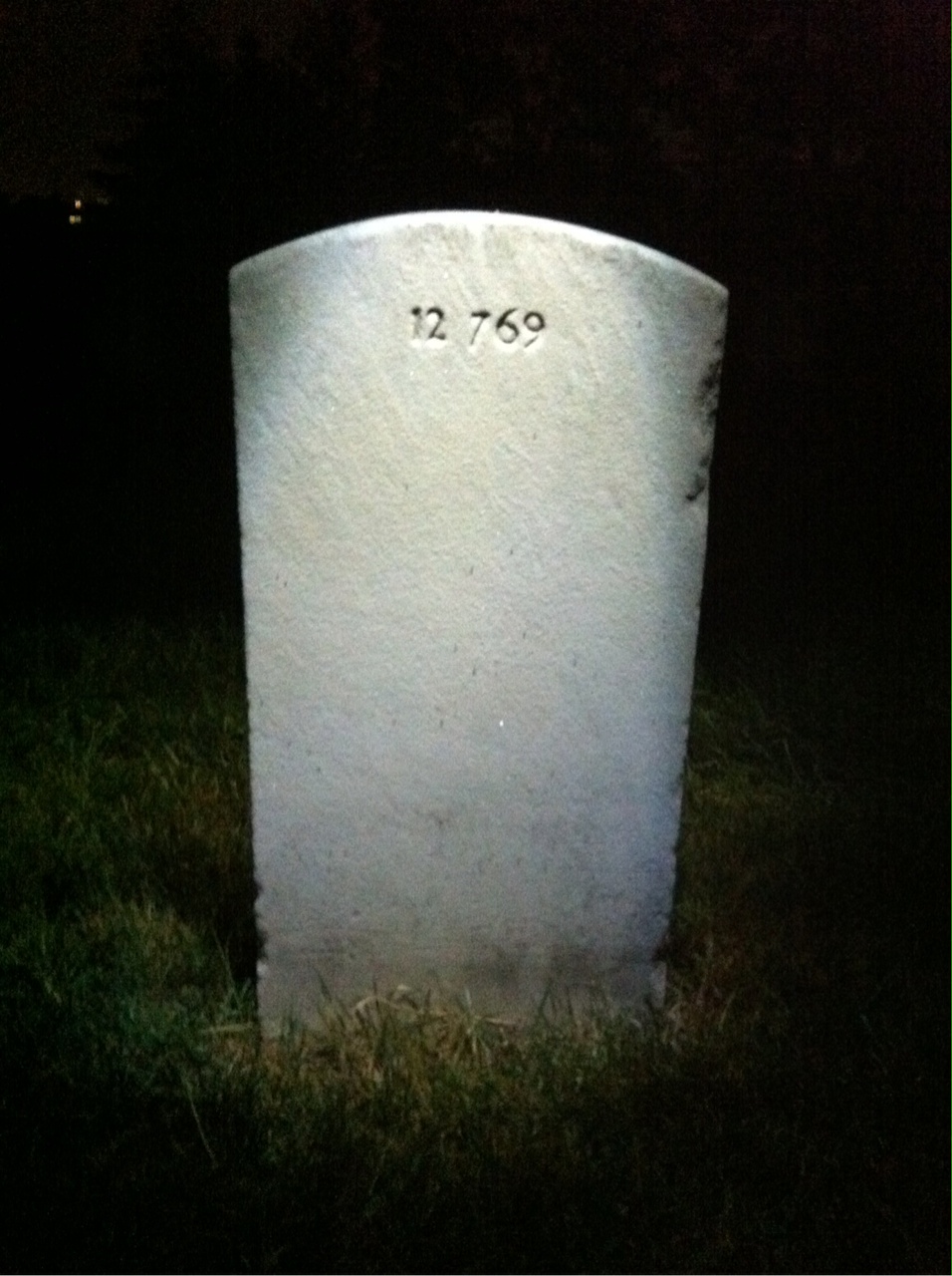 Back of headstone — Paul Morgan