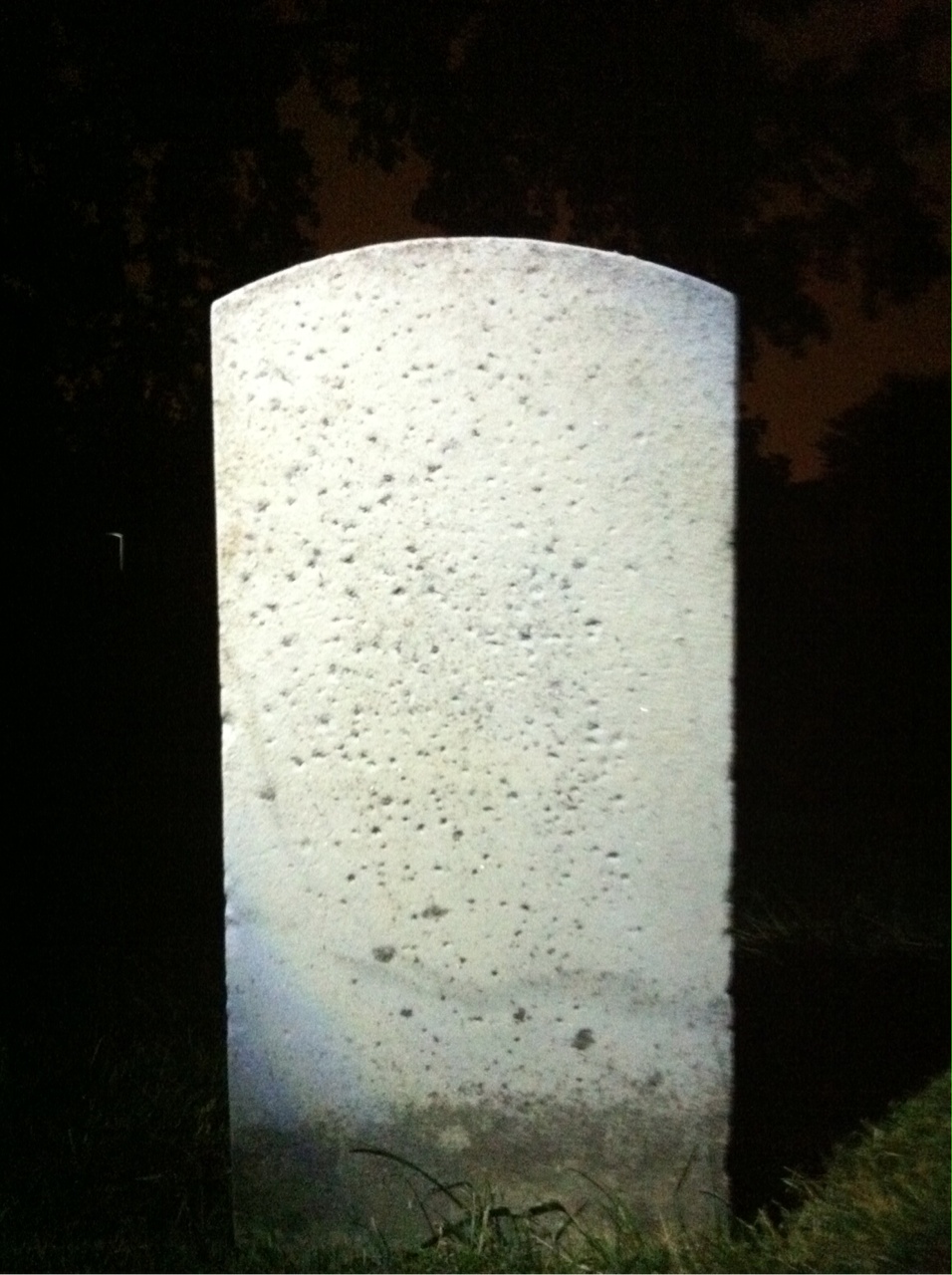 Back of headstone — David Morford