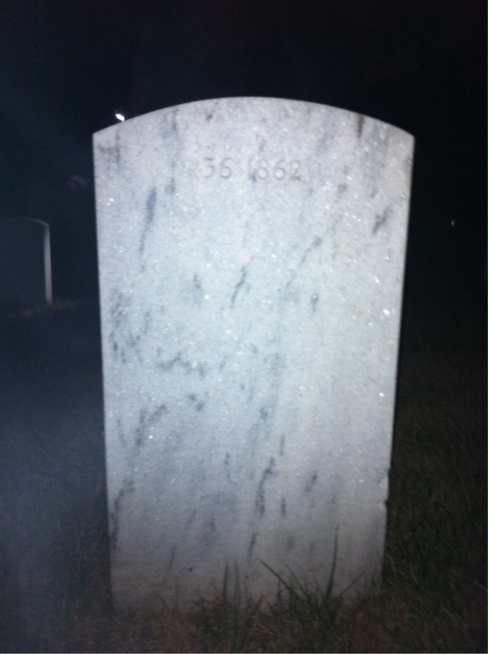 Back of headstone — Hobart Allison