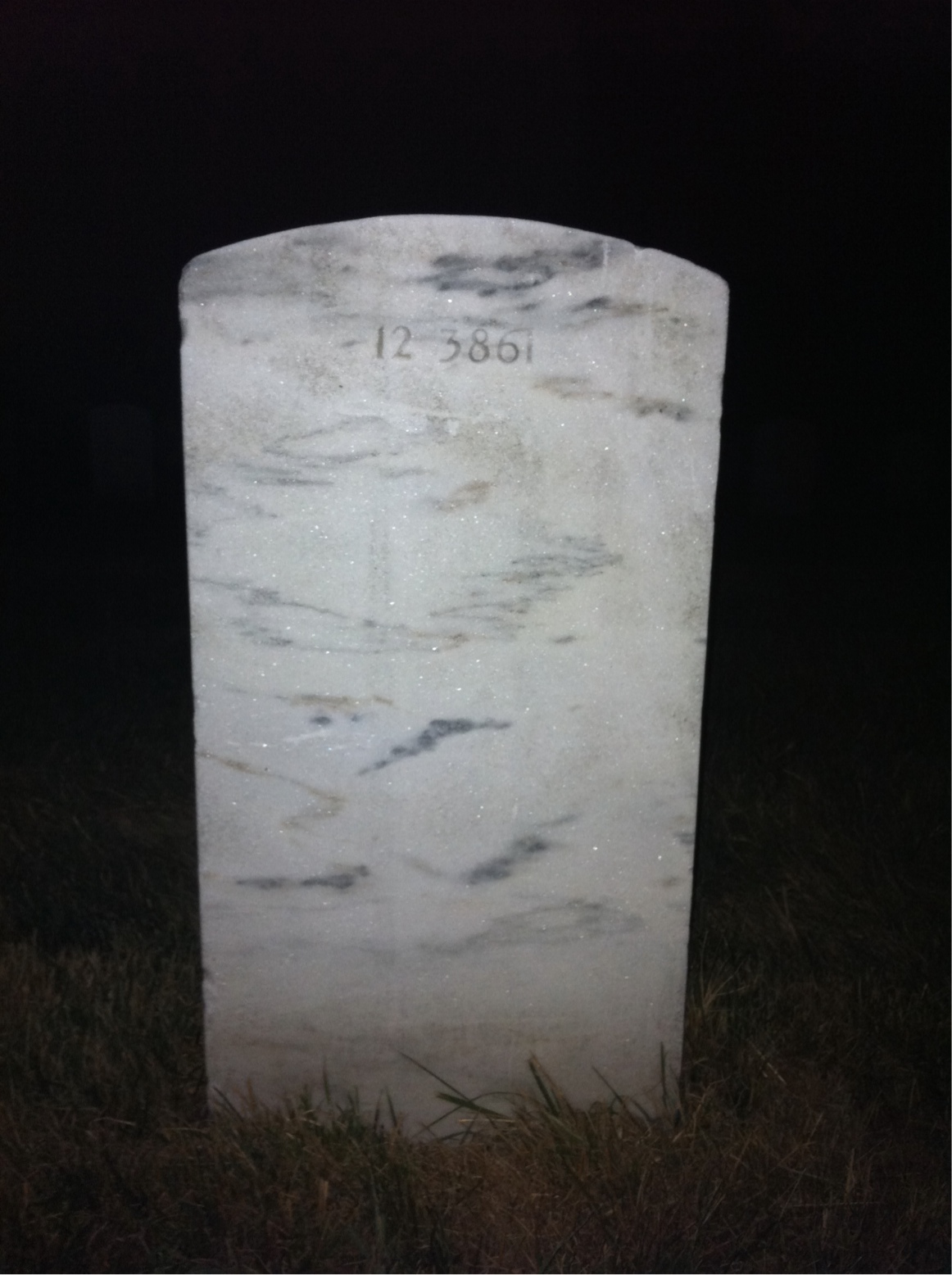 Back of headstone — Joe Austell