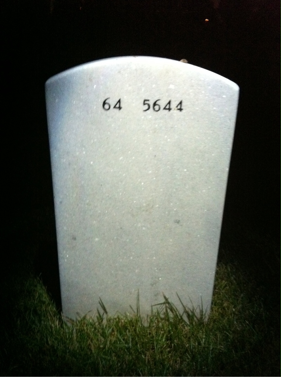 Back of headstone — James Bridgeforth