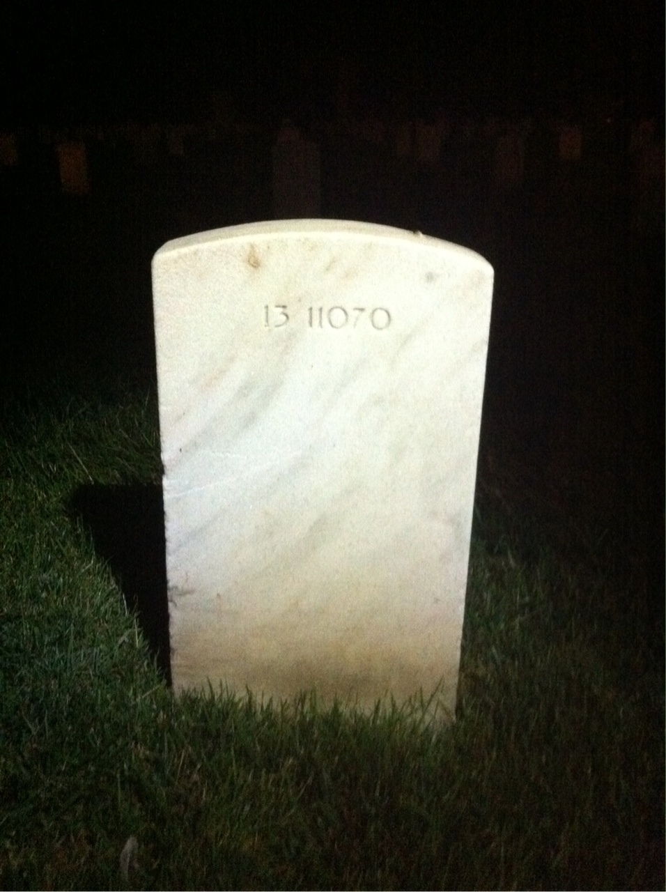 Back of headstone — W Austin