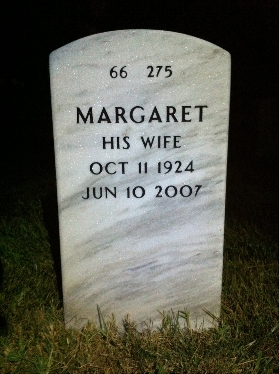 Back of headstone — Thomas Mcmanus
