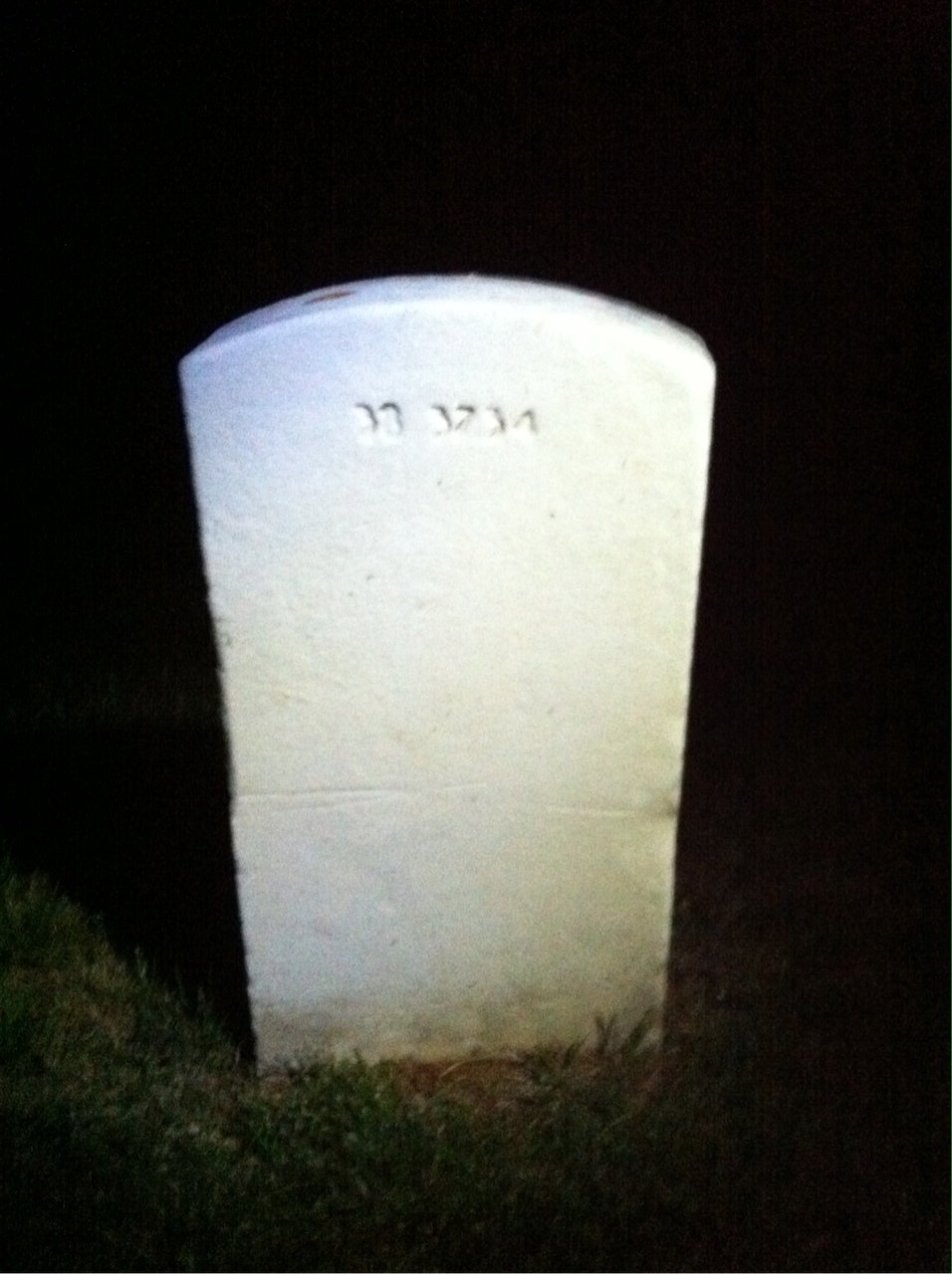Back of headstone — Infant Crist