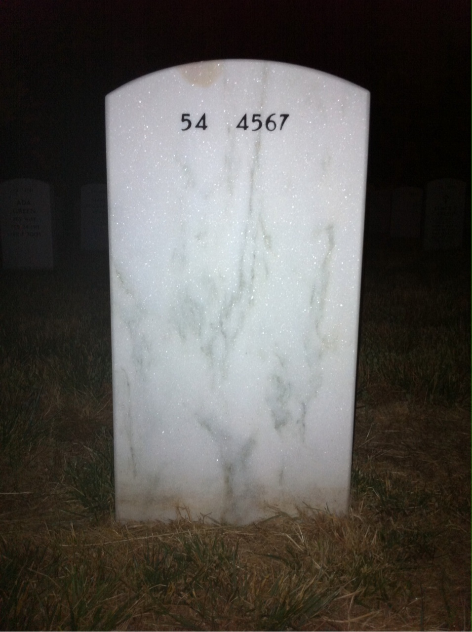 Back of headstone — Andrew Clark