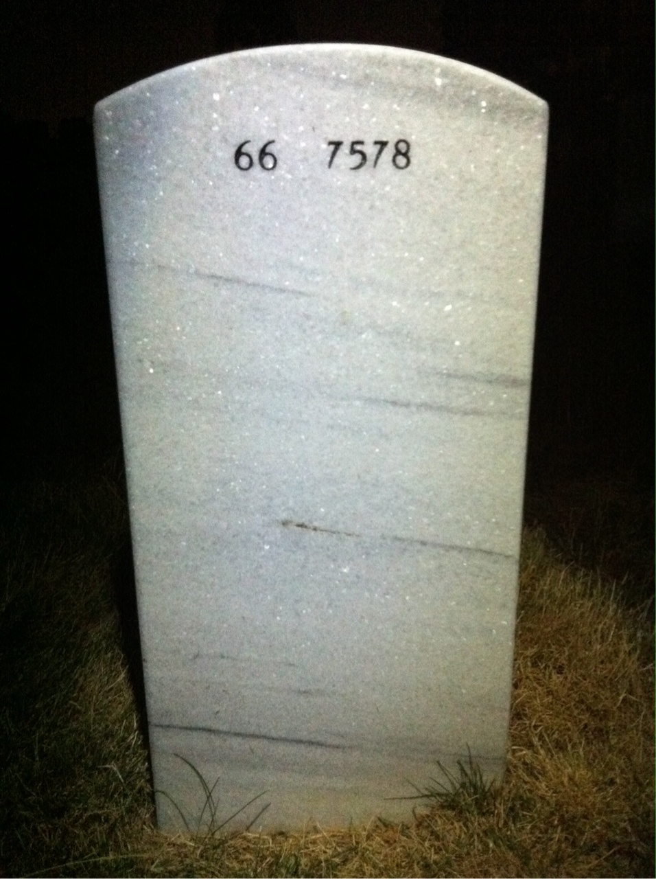 Back of headstone — Bruce Crowe
