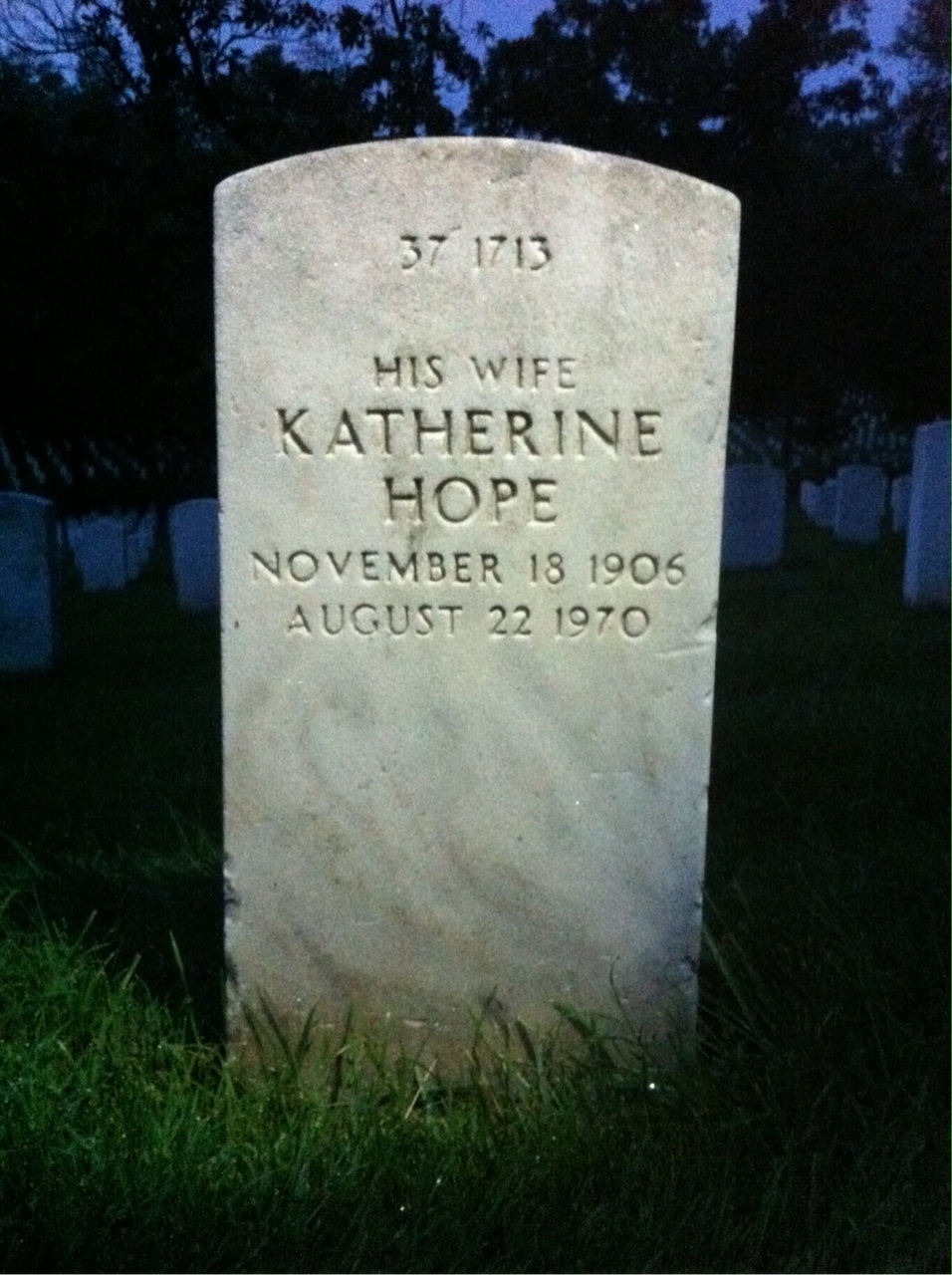 Back of headstone — Robert Moore