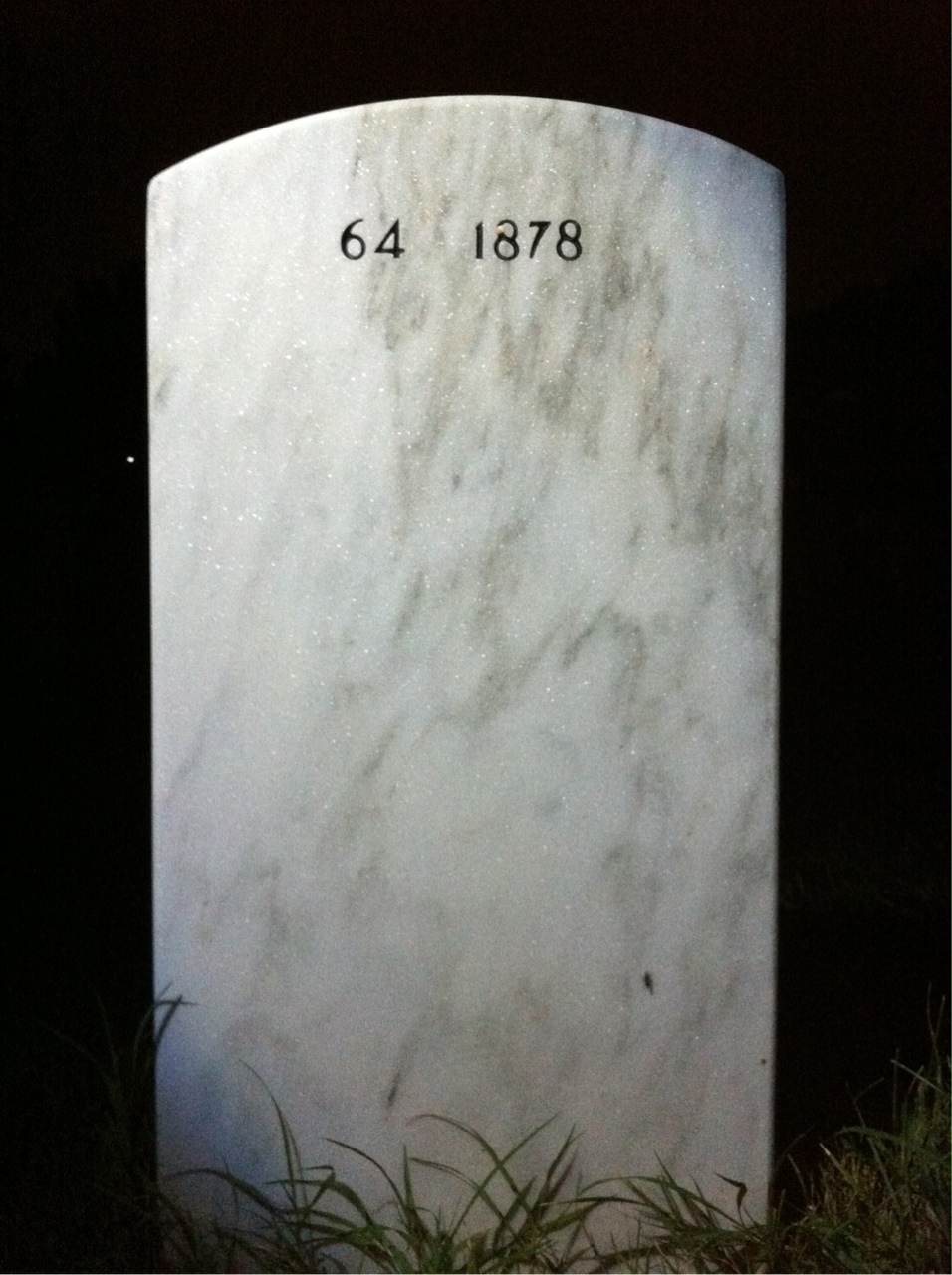 Back of headstone — Charles Bobish