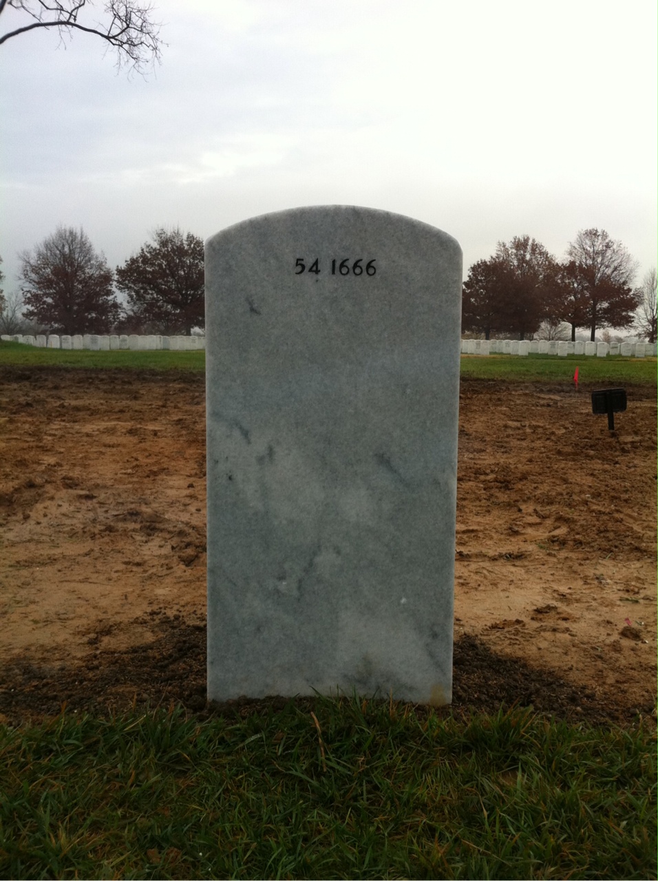 Back of headstone — William Arnoux Roosma