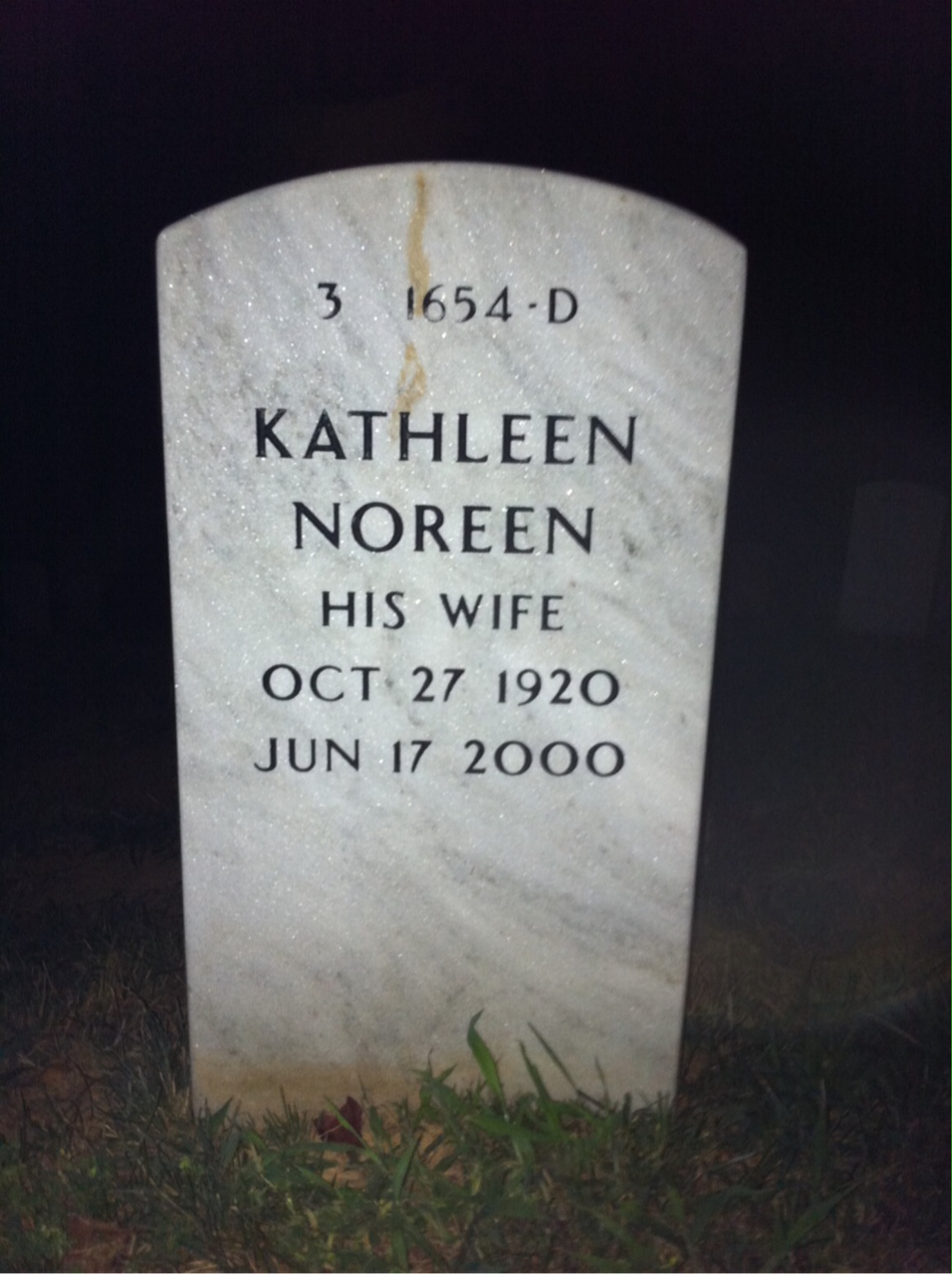 Back of headstone — William Cormany
