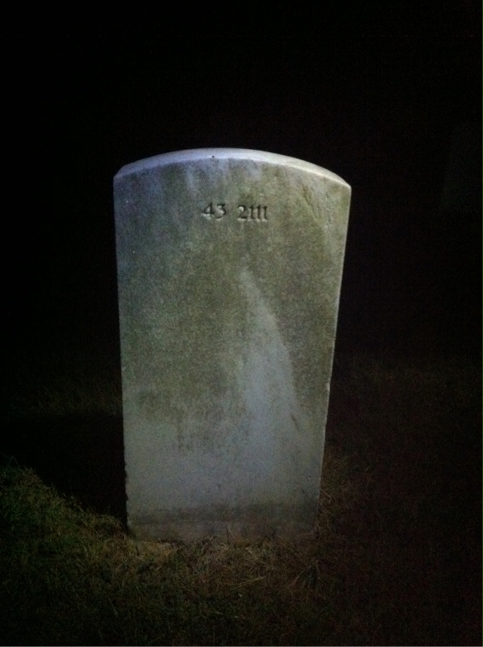 Back of headstone — Magnus Anda