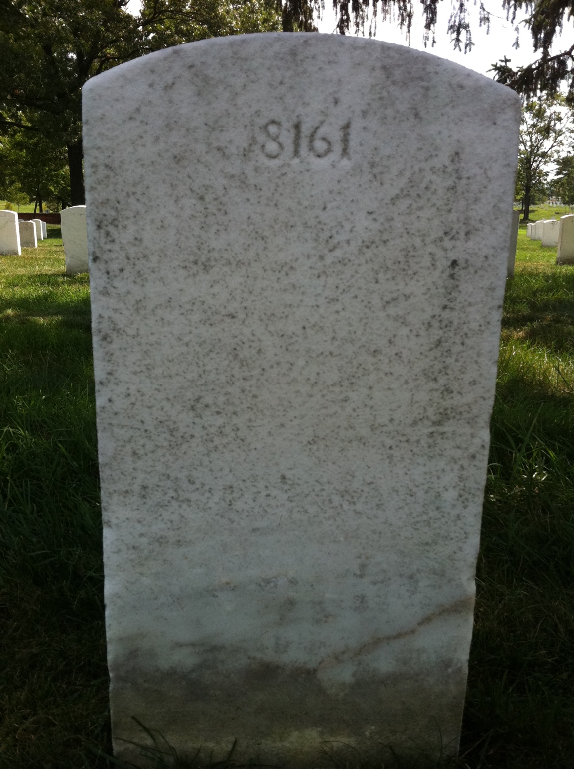 Back of headstone — Willis Moore