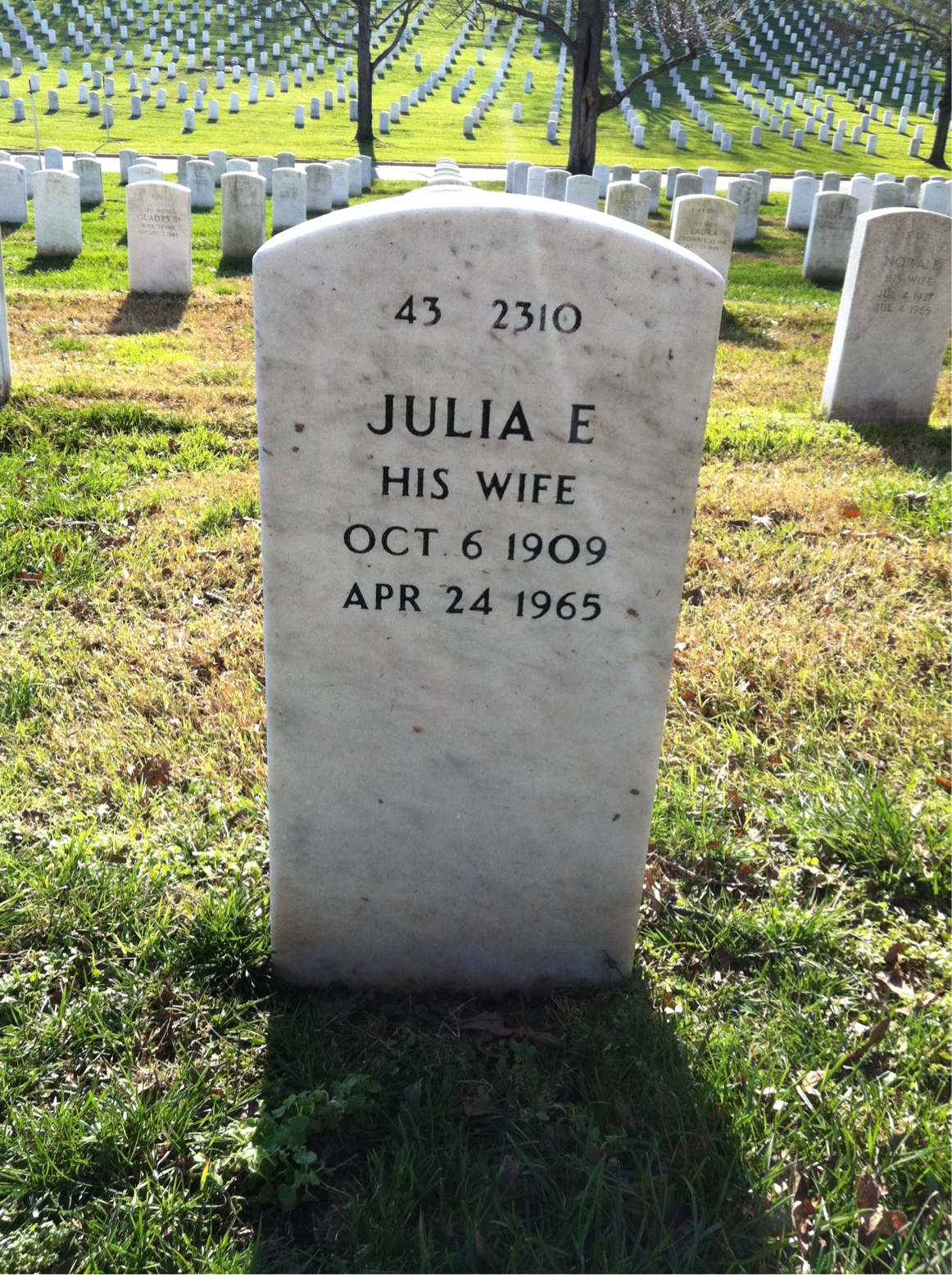 Back of headstone — James Rabon