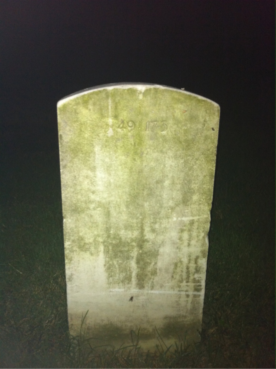 Back of headstone — Fred Mckee