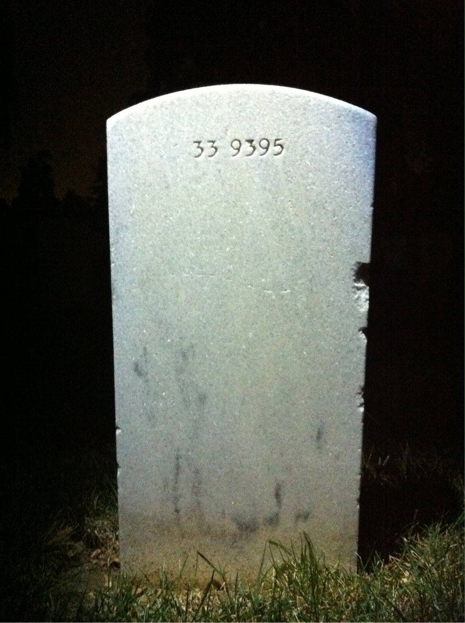 Back of headstone — Cathryn Baker