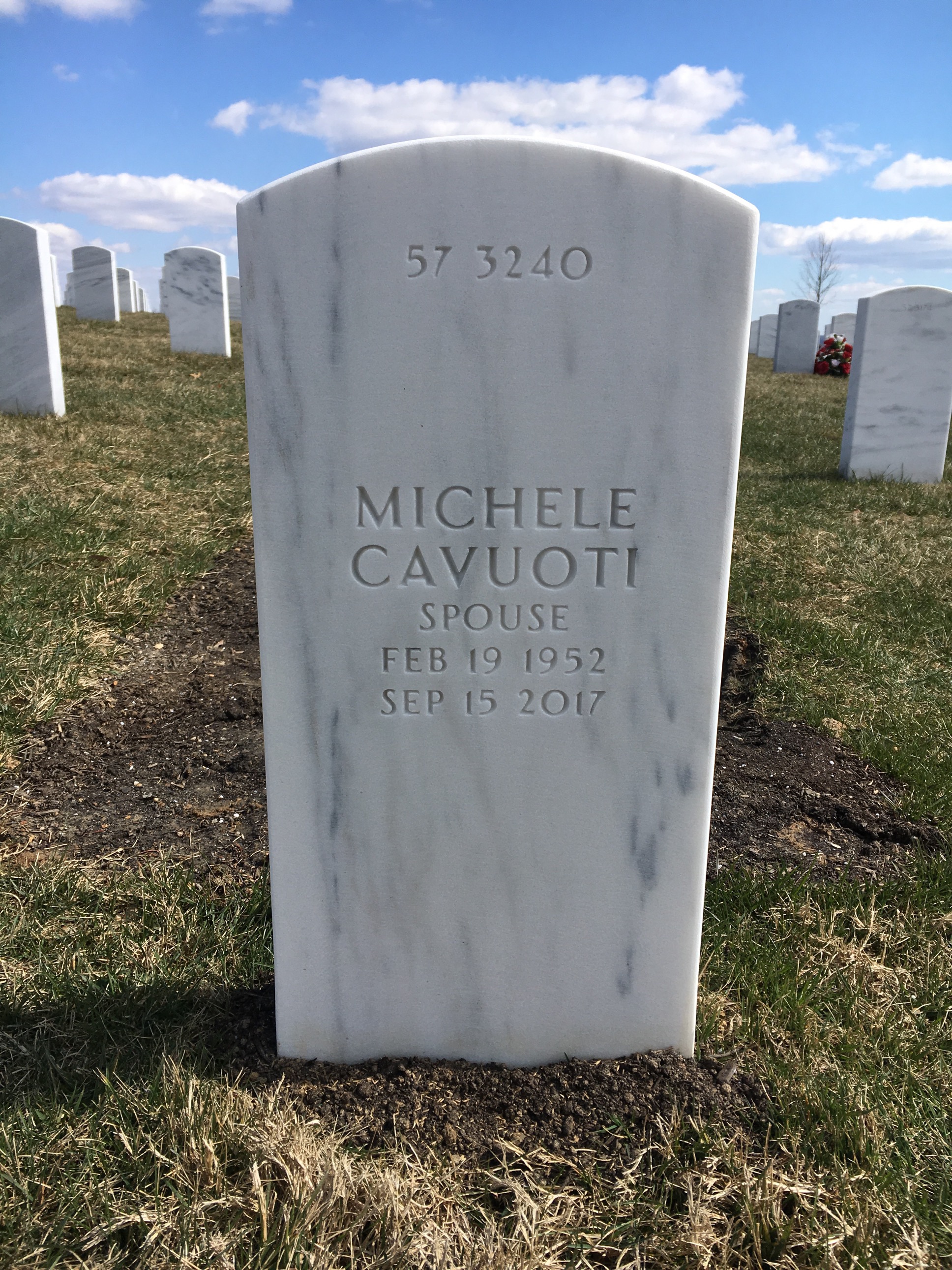Back of headstone — Mark David Kelsey