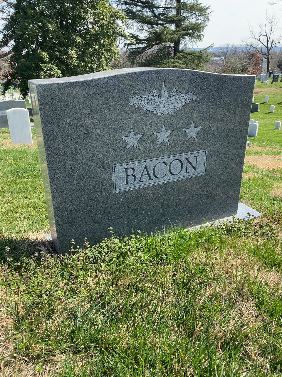 Back of headstone — Roger Bacon