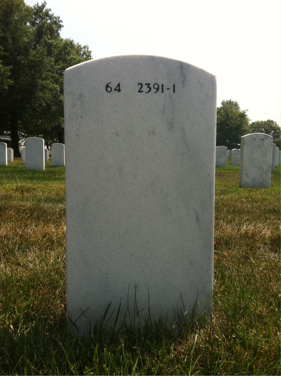 Back of headstone — Douglas Prindle