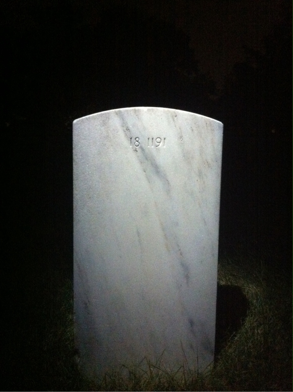Back of headstone — Columbus Morris