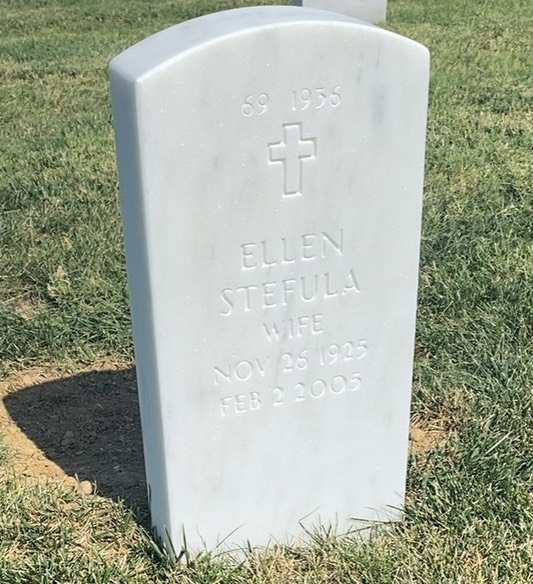 Back of headstone — Raymond Winkel