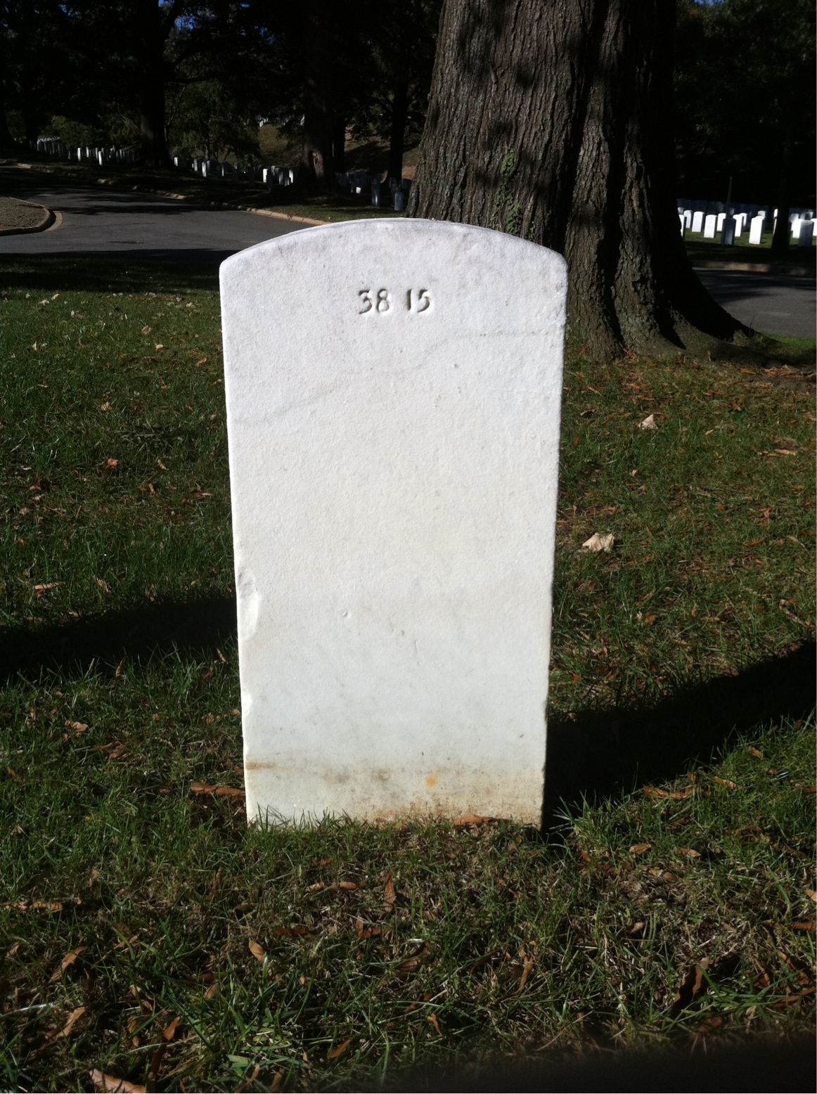 Back of headstone — Joseph Adler
