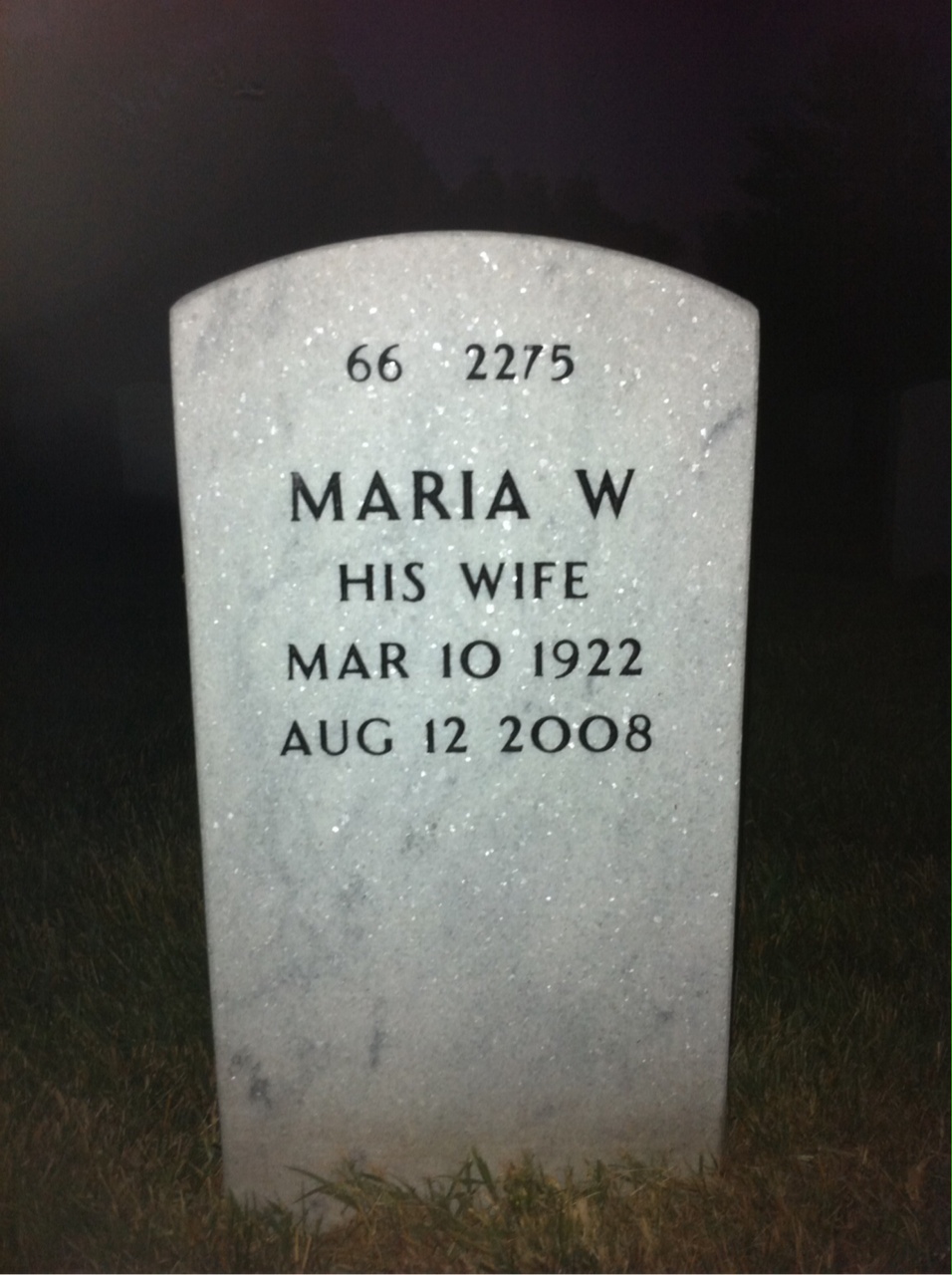 Back of headstone — Houston Farris