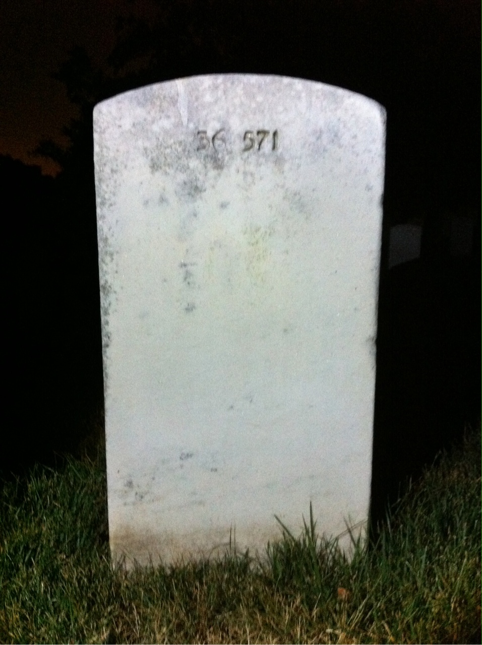 Back of headstone — Avis Morris