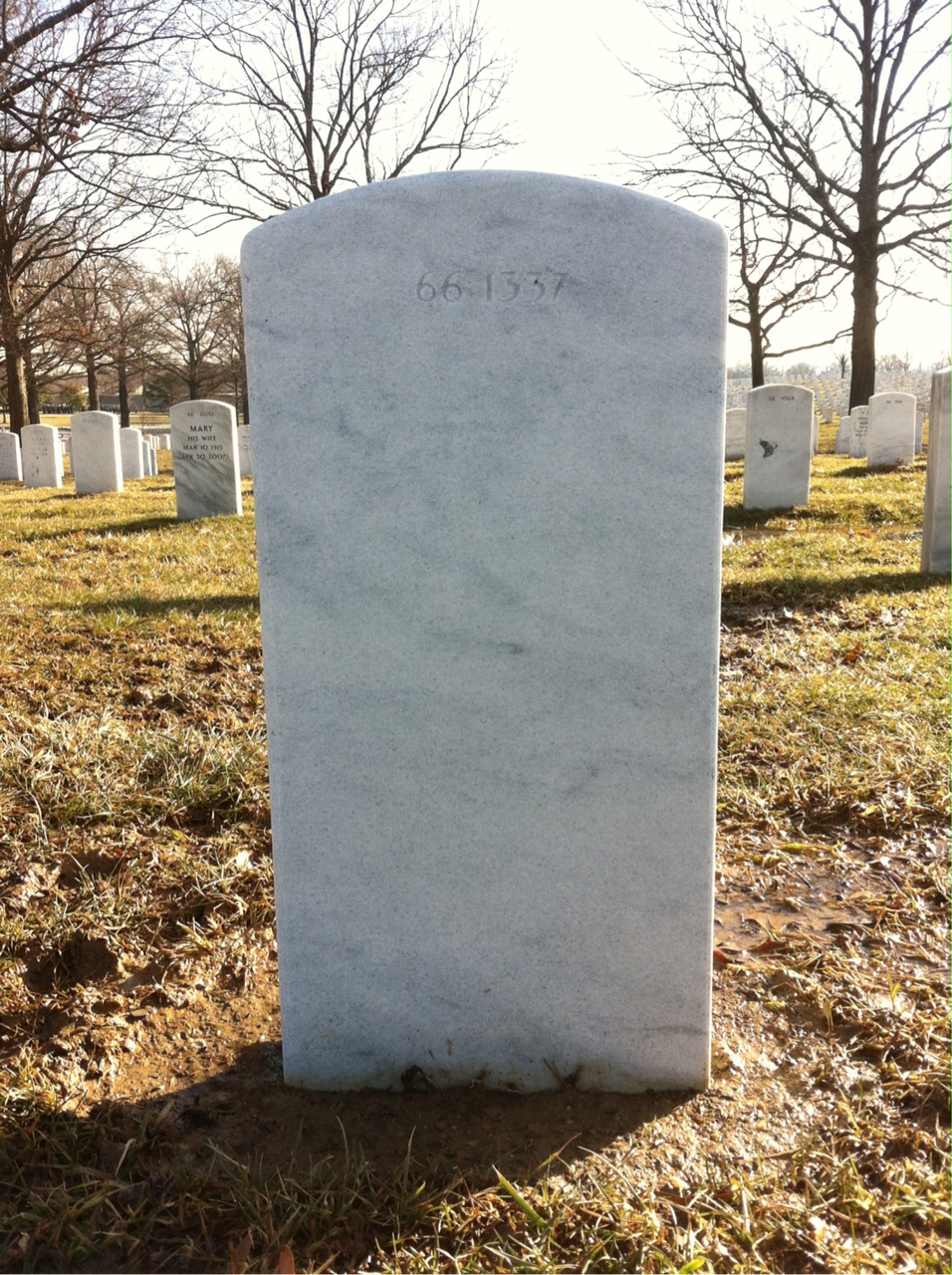 Back of headstone — Terry Dean Norris