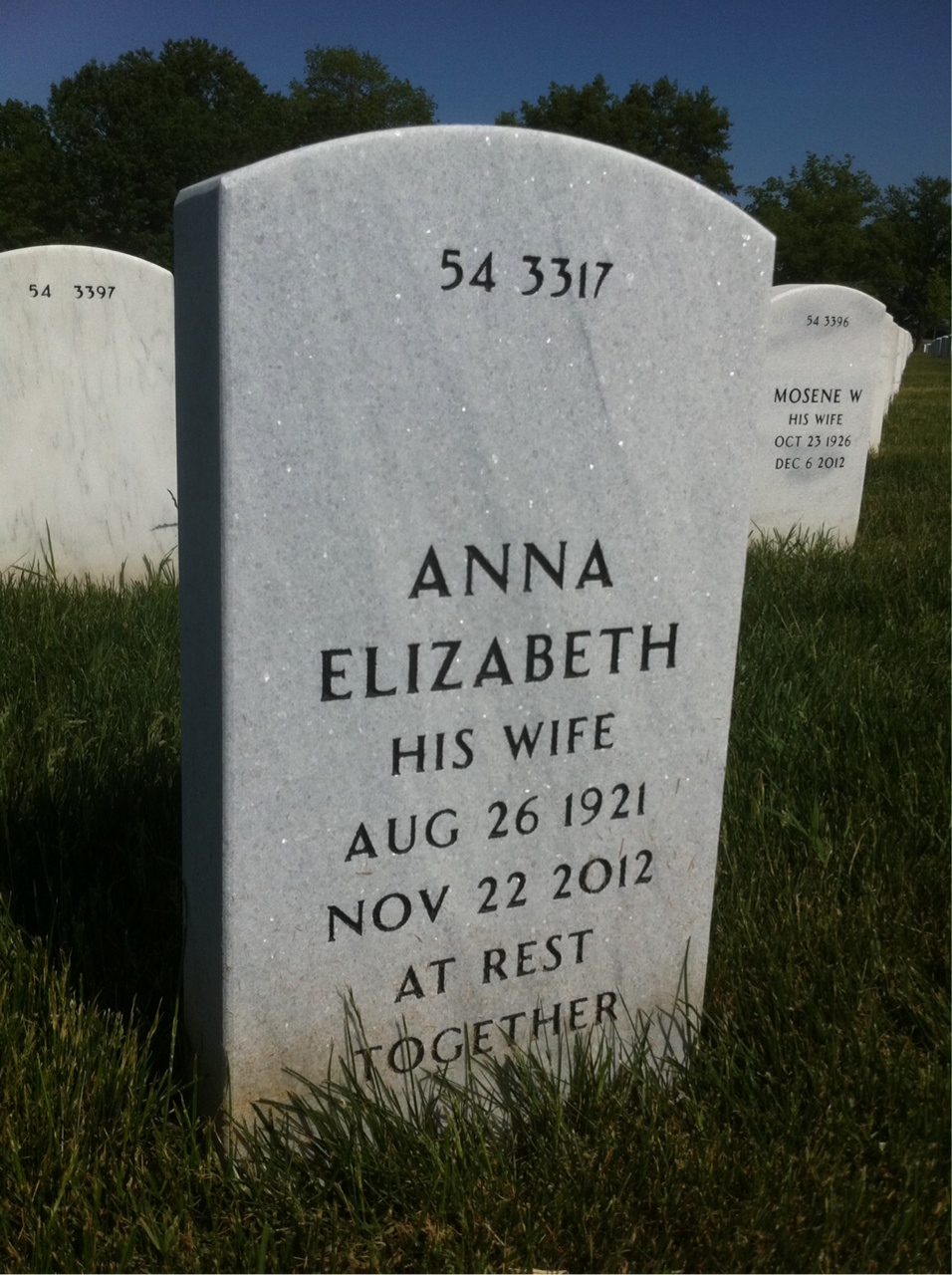 Back of headstone — Edwin Grajek