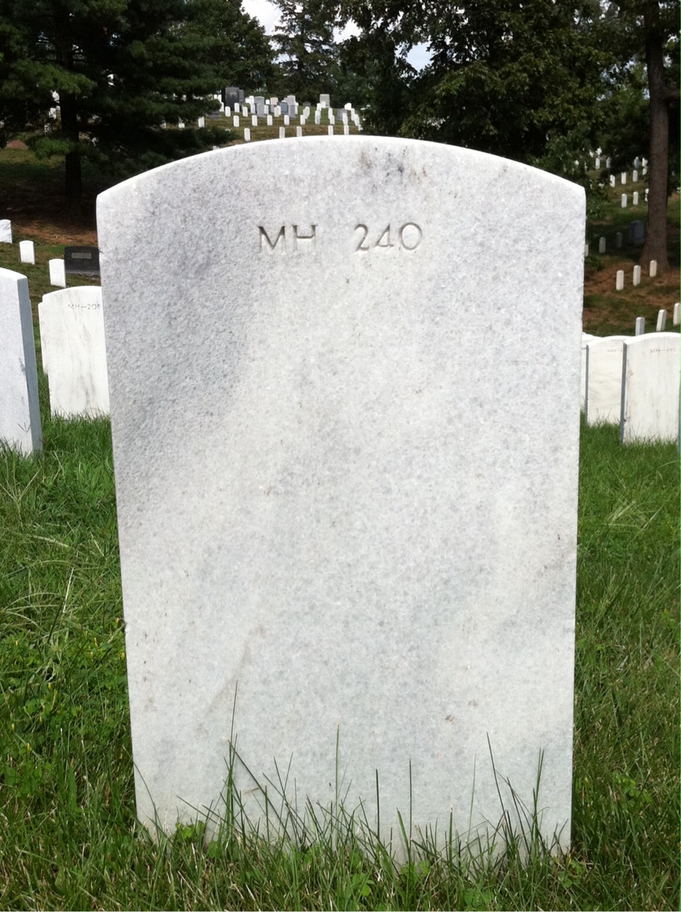 Back of headstone — Martin Moses