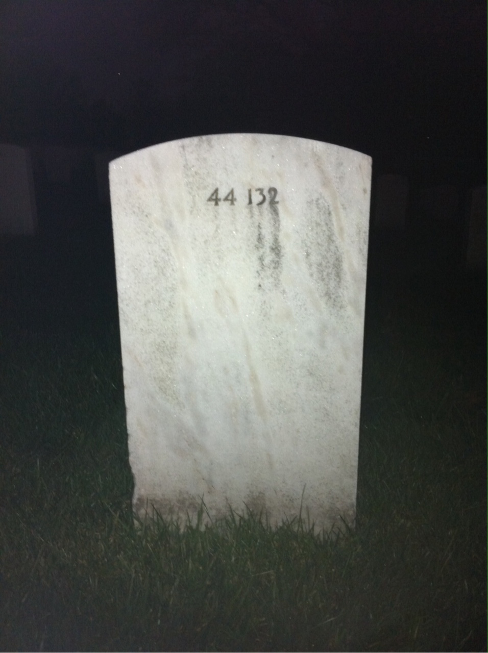 Back of headstone — Ernest Albright