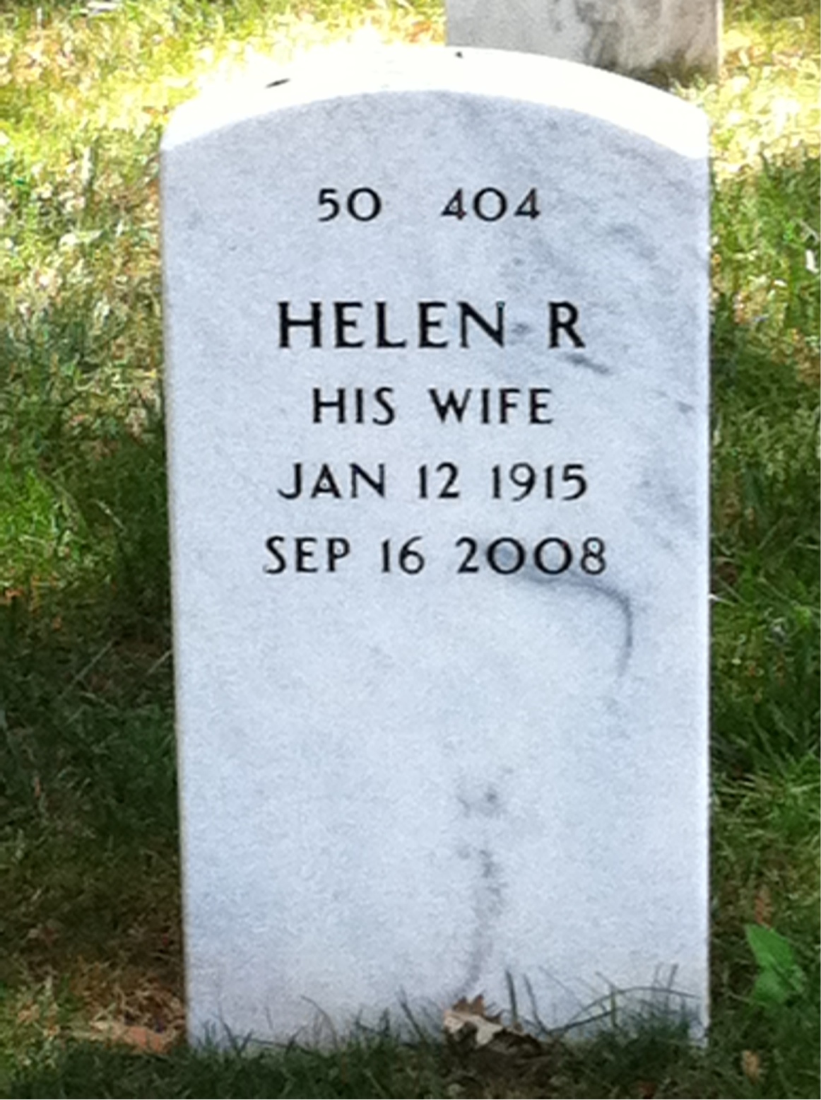 Back of headstone — Horace Eddy
