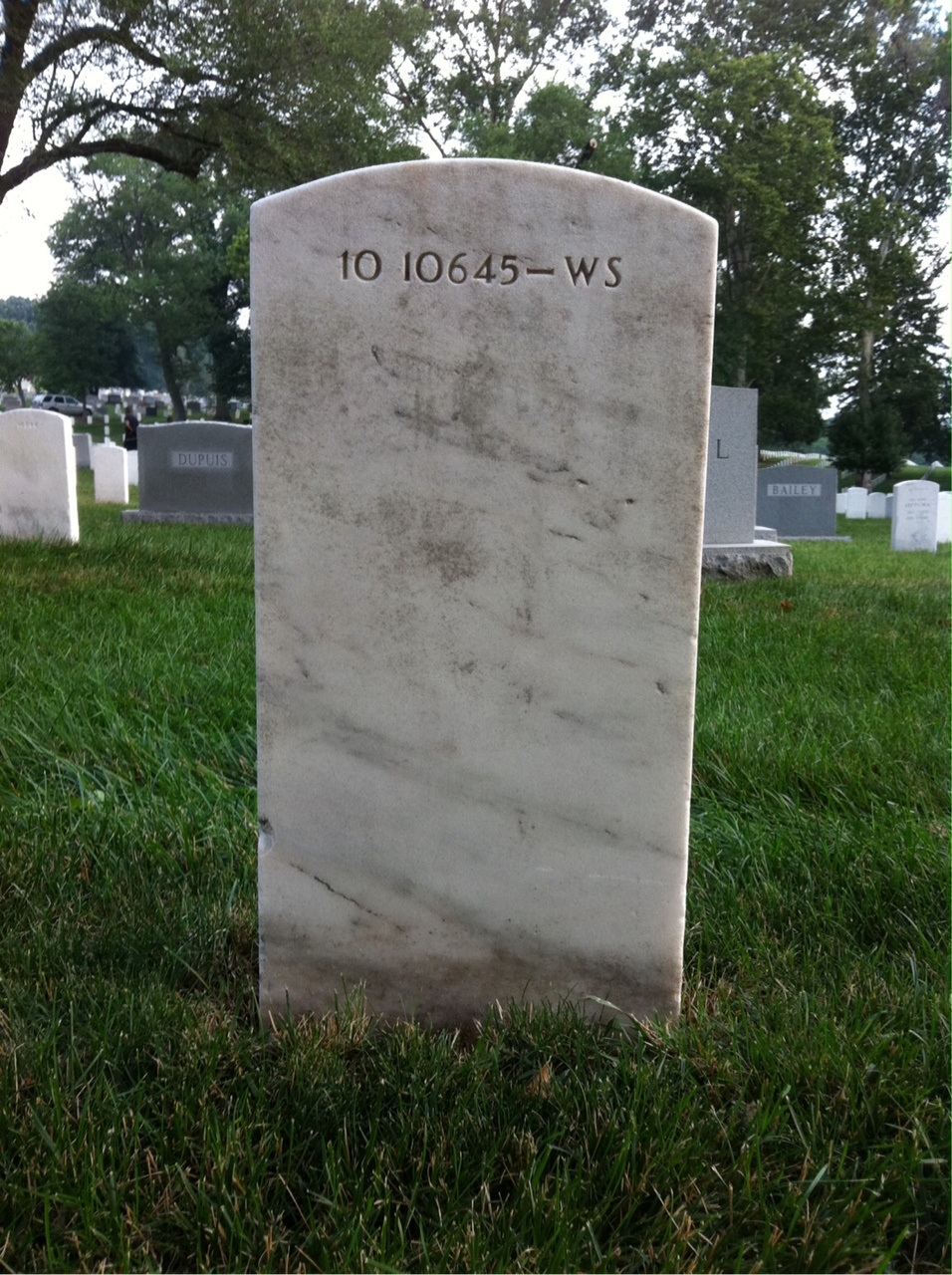Back of headstone — Ellen Ashbury