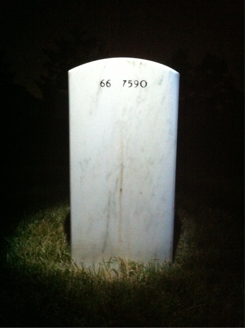 Back of headstone — James Carter