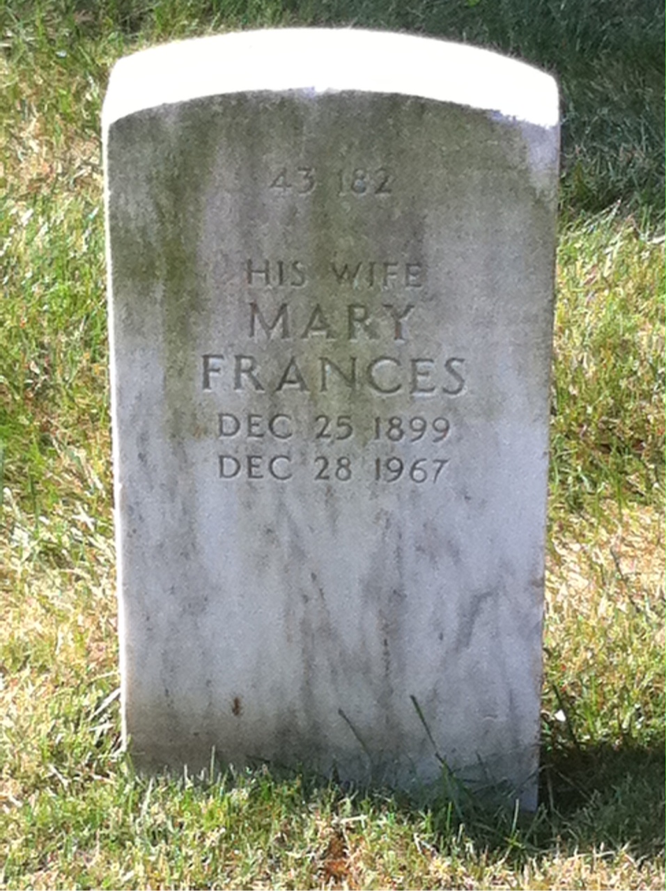Back of headstone — Carl Conrad