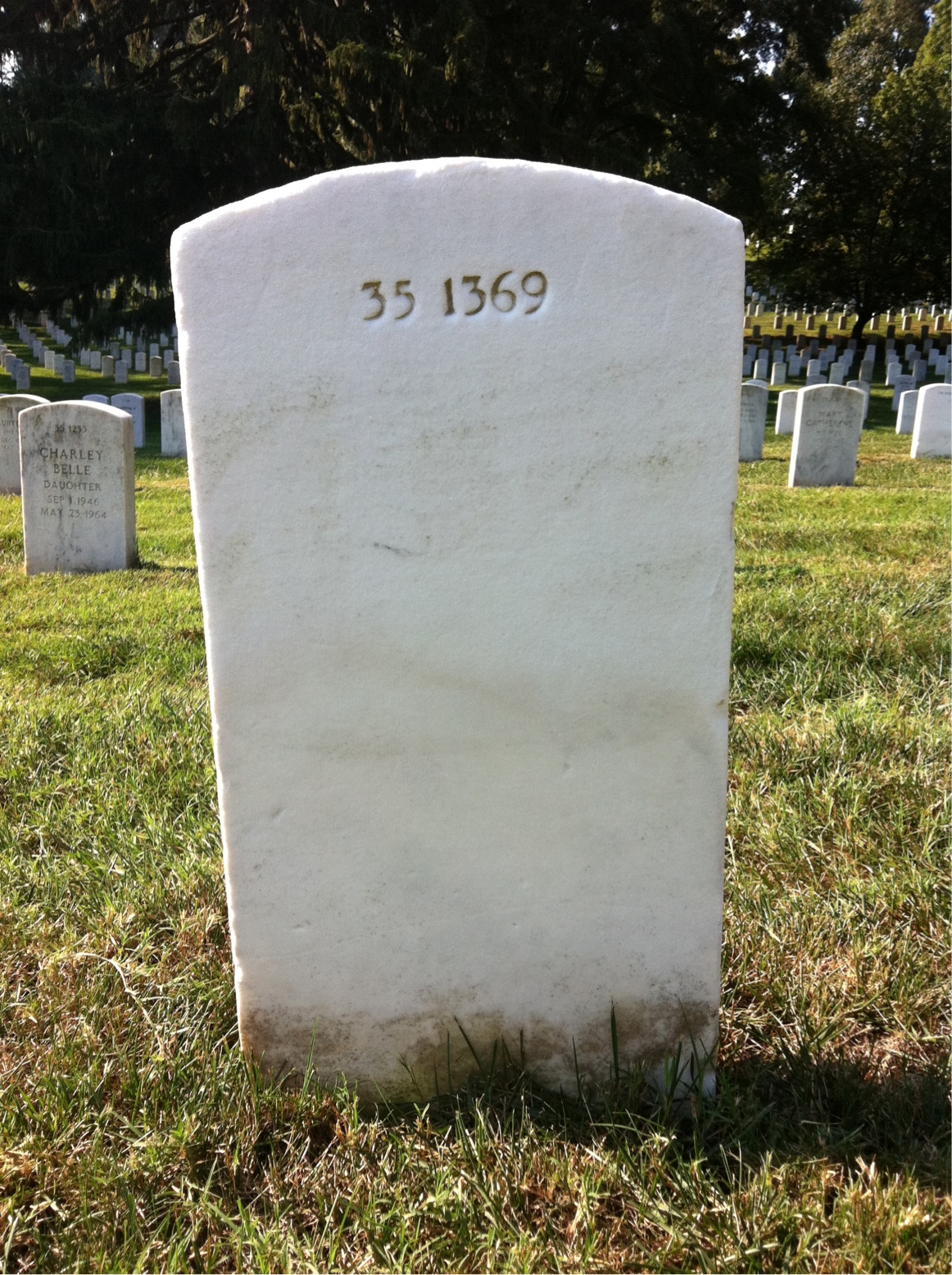 Back of headstone — William Henry Snyder