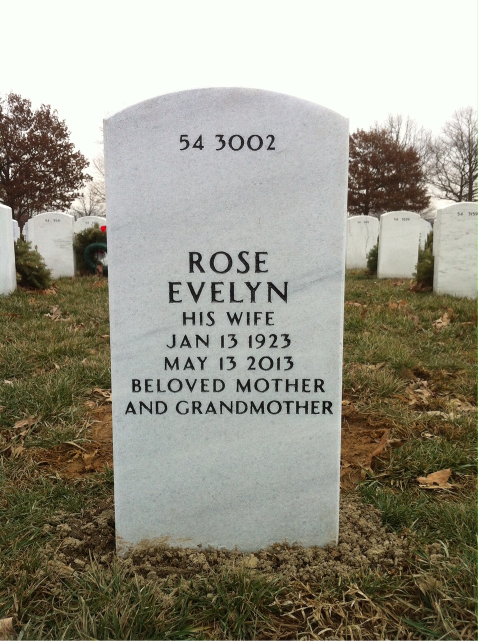 Back of headstone — Joseph Pizzi