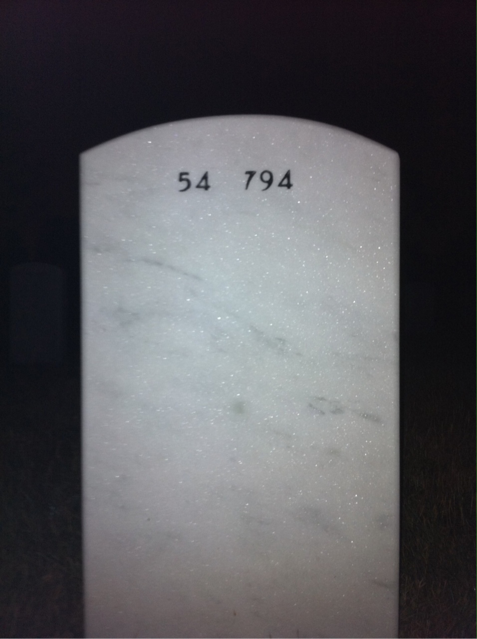 Back of headstone — Curtis Stevenson