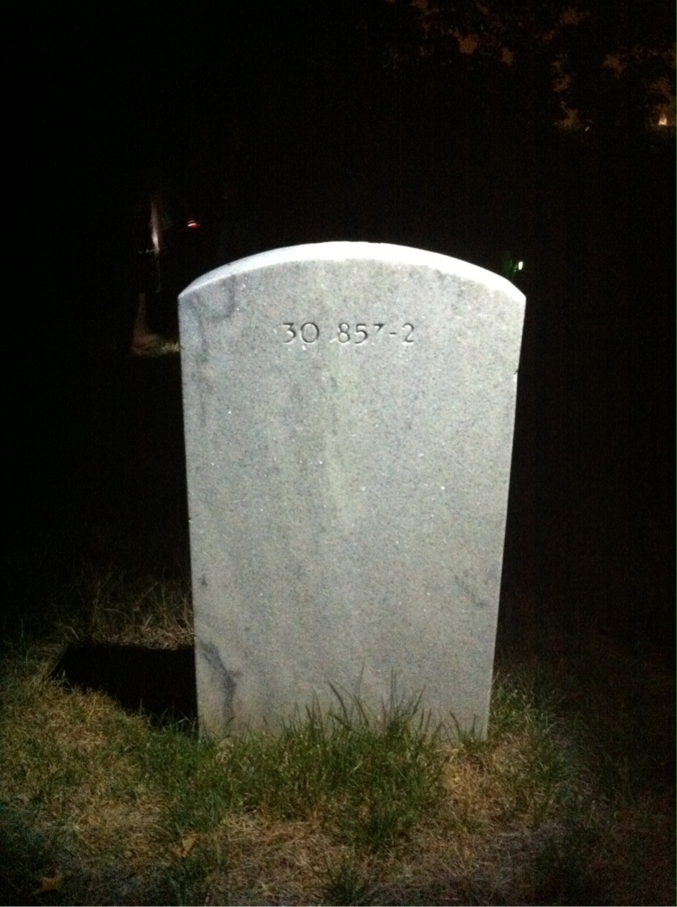 Back of headstone — William W Pratt