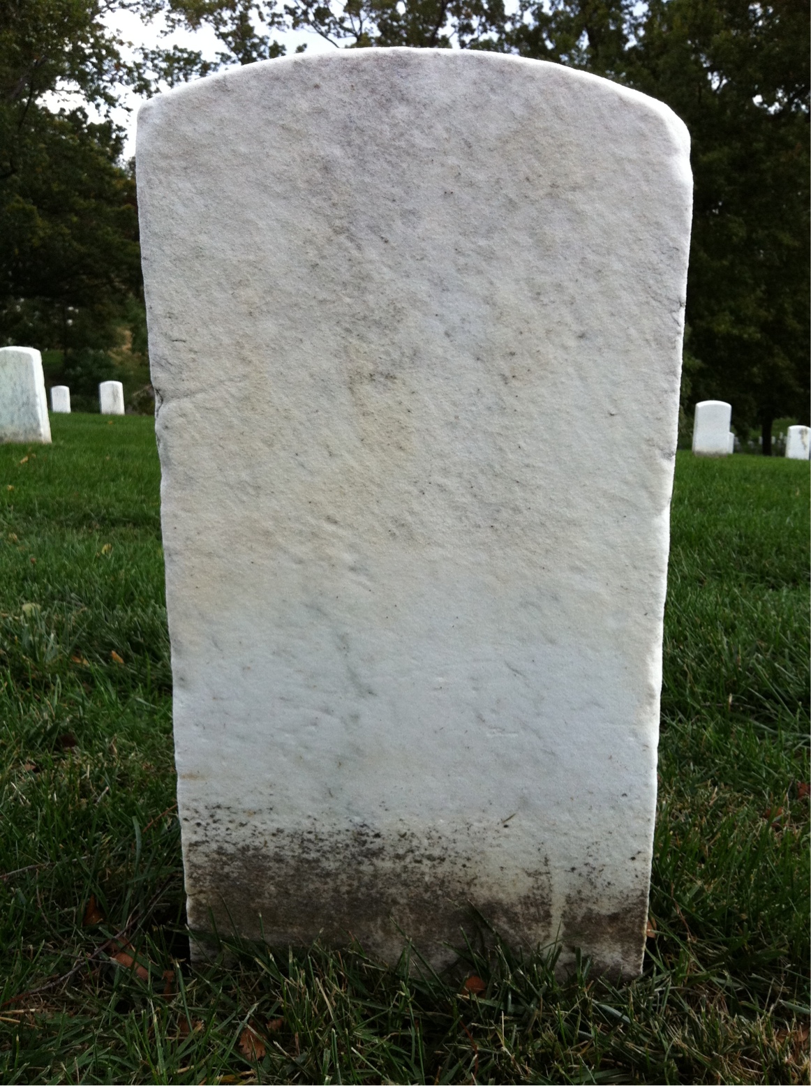 Back of headstone — Michael Melson