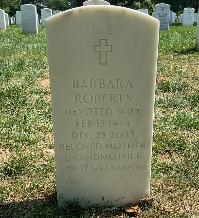 Back of headstone — Vincent Roberts