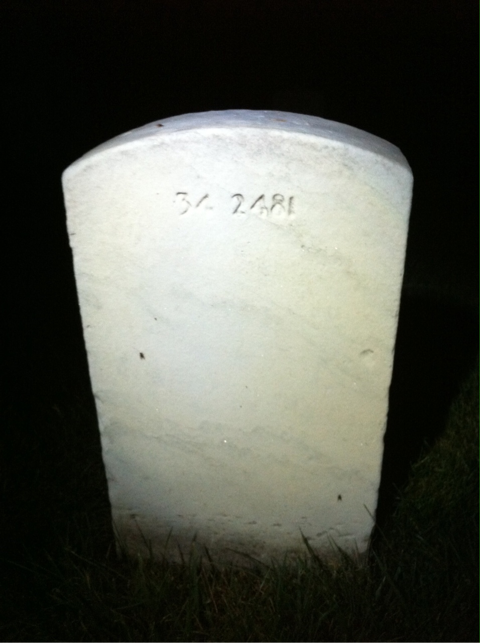 Back of headstone — John Richards