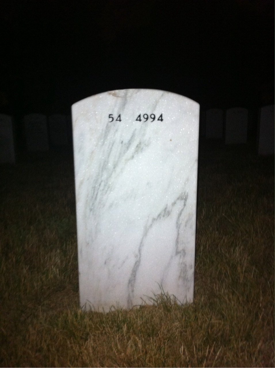Back of headstone — Cleveland Little
